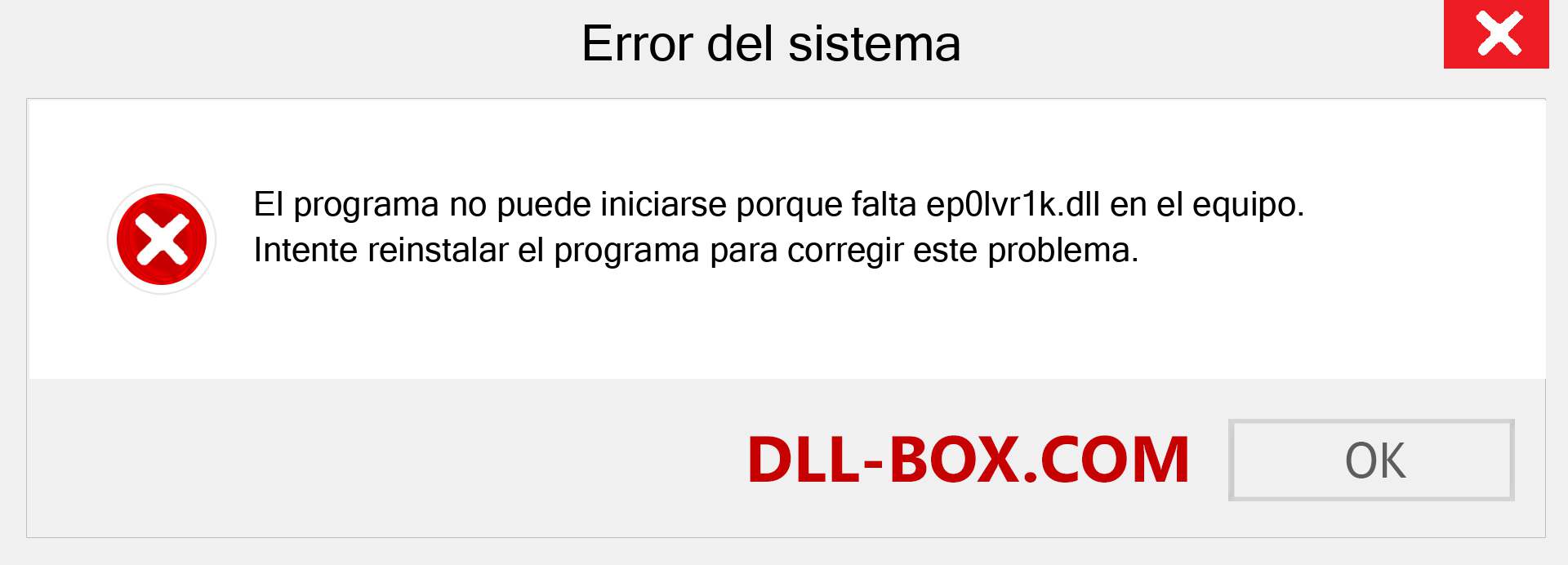 ¿Falta el archivo ep0lvr1k.dll ?. Descargar para Windows 7, 8, 10 - Corregir ep0lvr1k dll Missing Error en Windows, fotos, imágenes